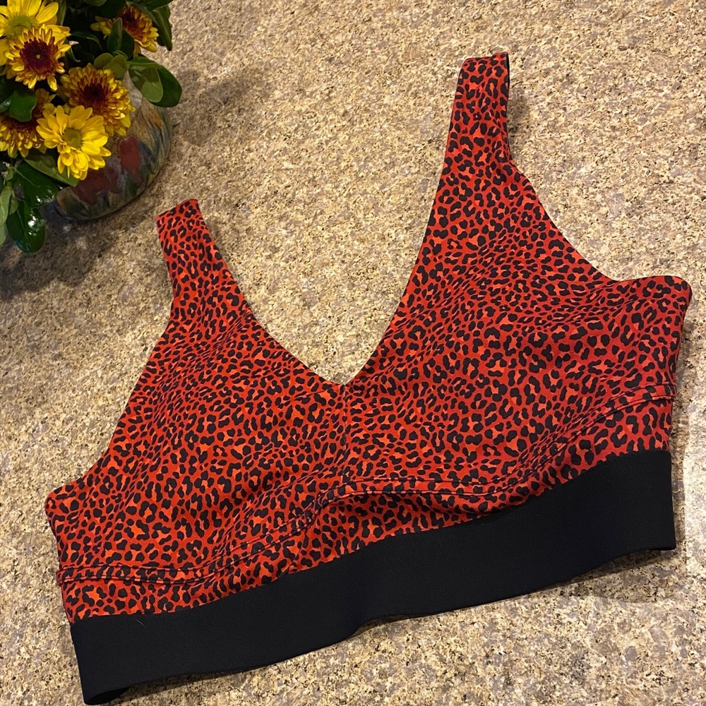 Fabletics Sports Bra Animal Print See Approximate Measurements